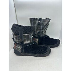 Skechers  Size 5 Womens Plaid Wool Faux Suede Mid-Calf Boots